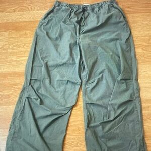 Men's Olive Green Drawstring Casual Pants